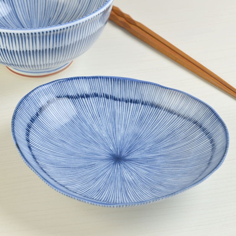 Medium Cobalt Stripe Dish
