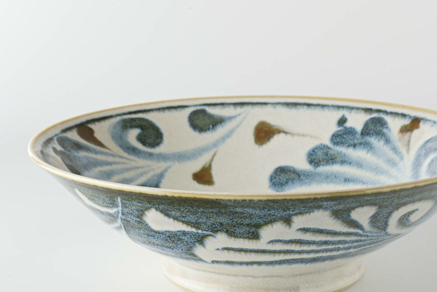 Large Indigo Brush Bowl