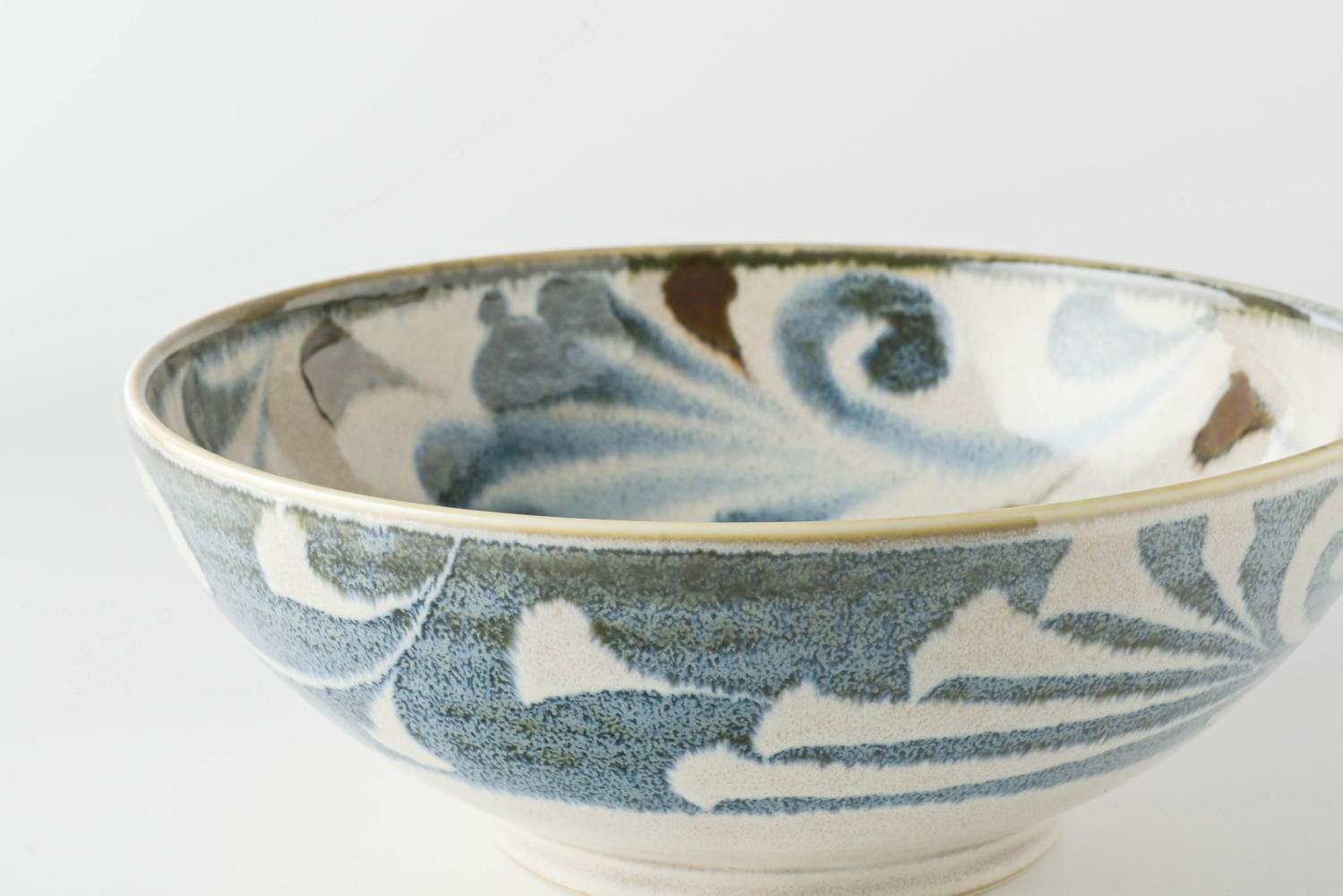 Indigo Brush Glazed Bowl