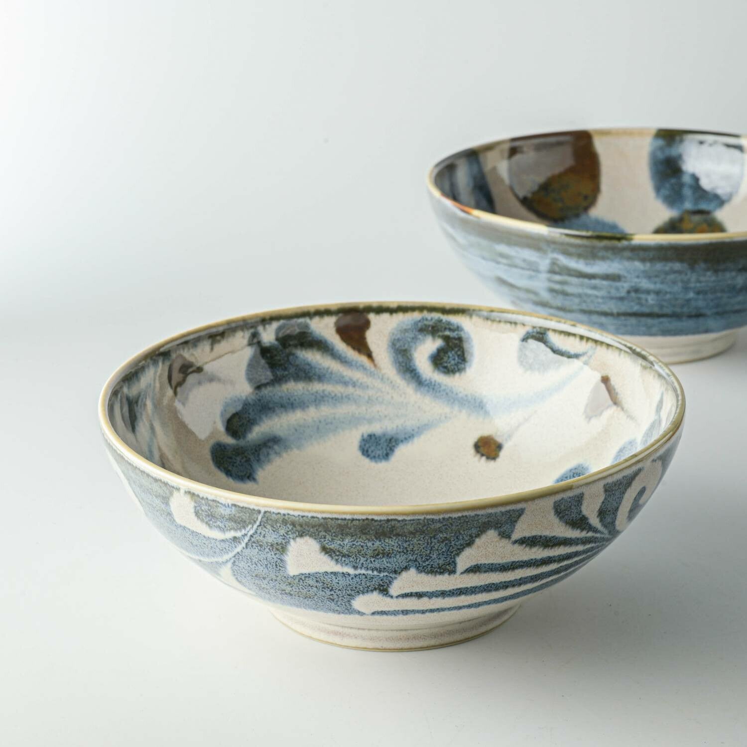 Indigo Brush Glazed Bowl