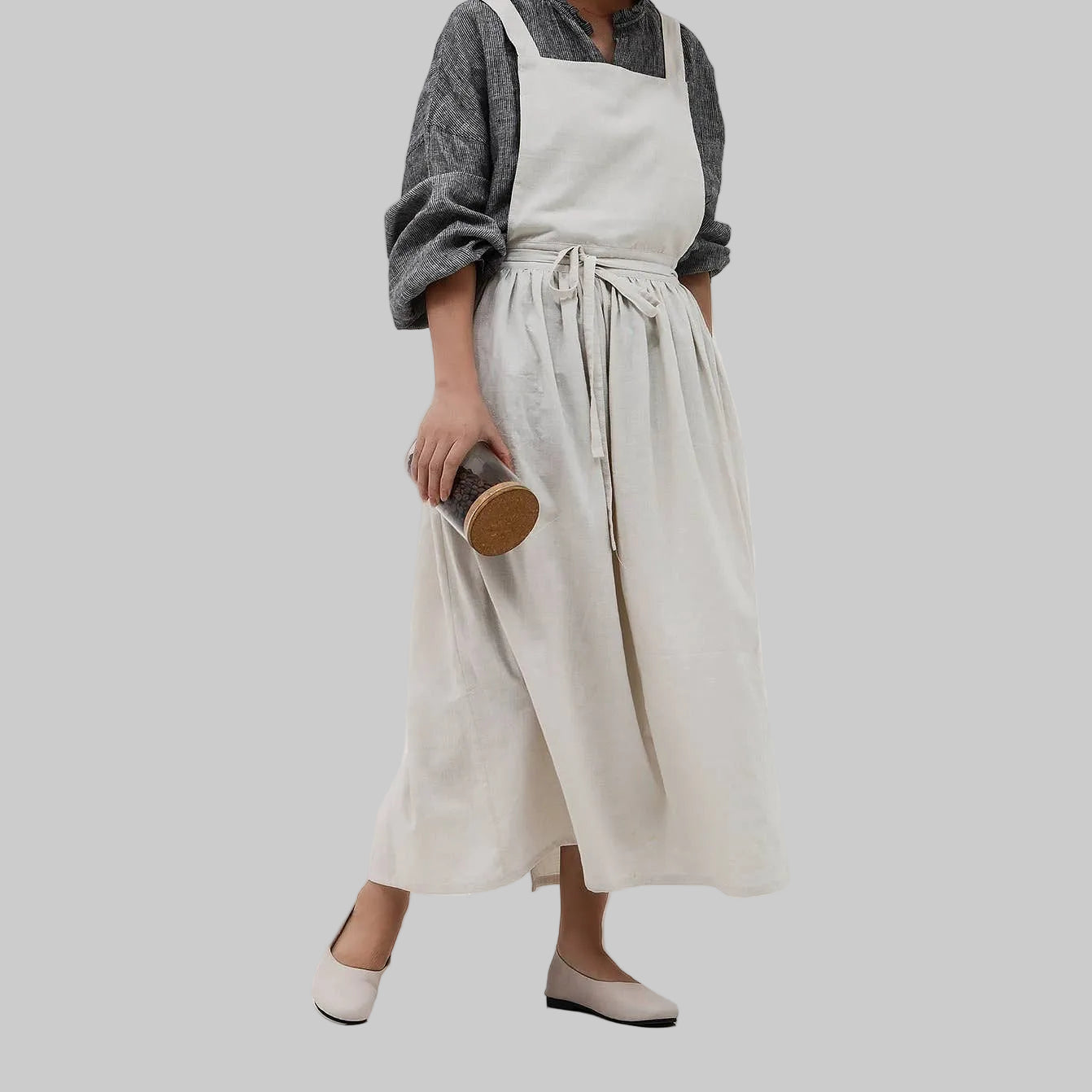 Minimalist Apron: Cotton-Linen