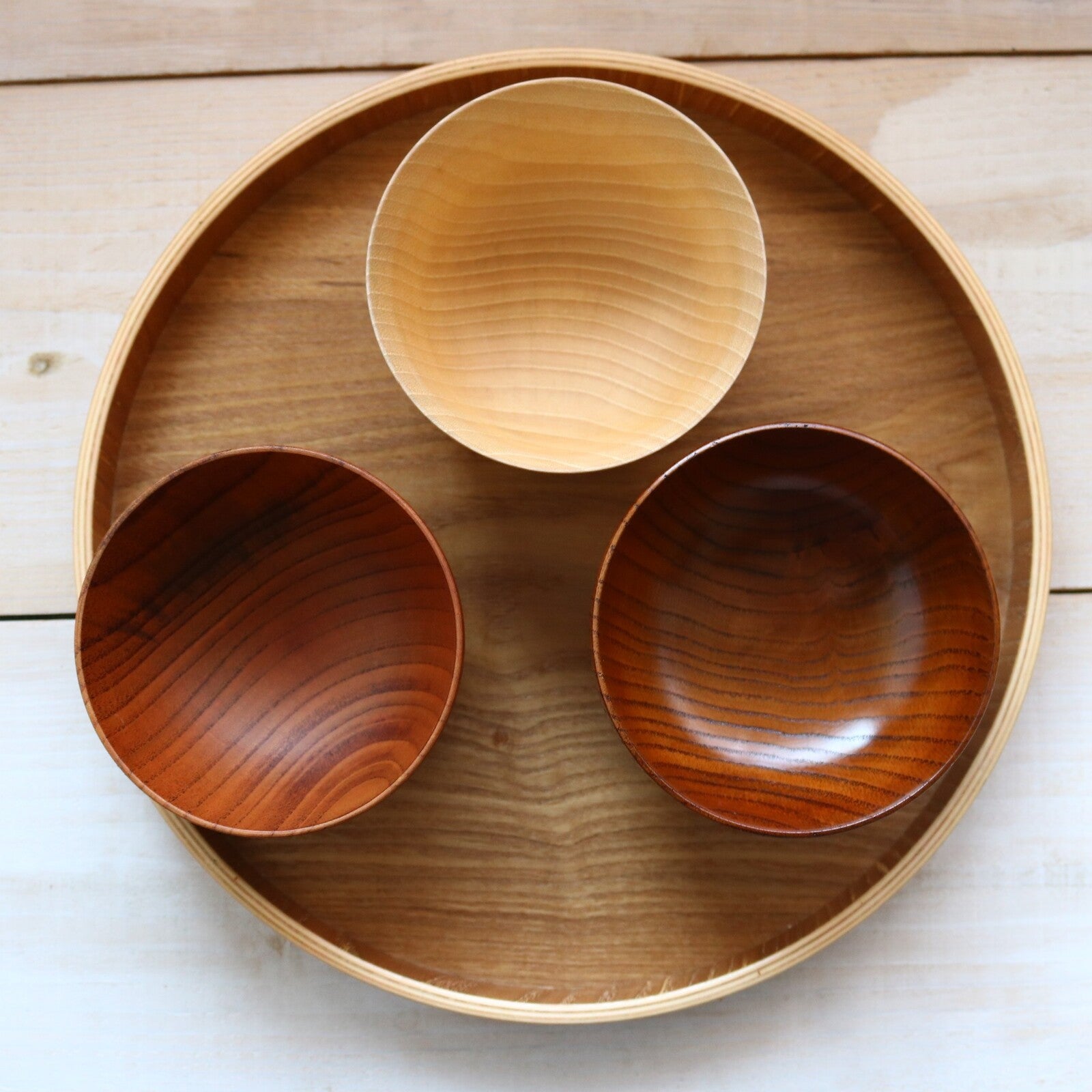 Round Wooden Serving Tray